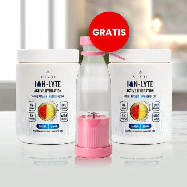Kit x2 Hidratante Ion-Lyte con electrolitos sabor sandía-limón + GRATIS Licuadora