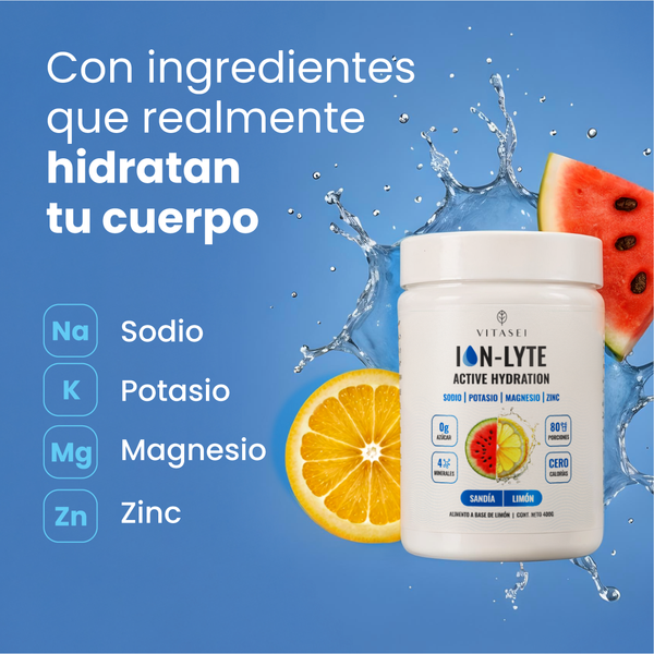 Kit x2 Hidratante Ion-Lyte con electrolitos sabor sandía-limón