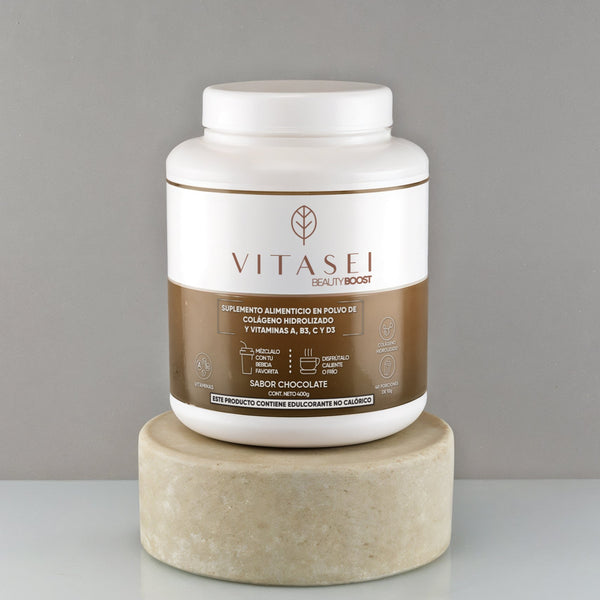 Colágeno Hidrolizado con Resveratrol y Vitamina C - Chocolate, Sin Azúcar