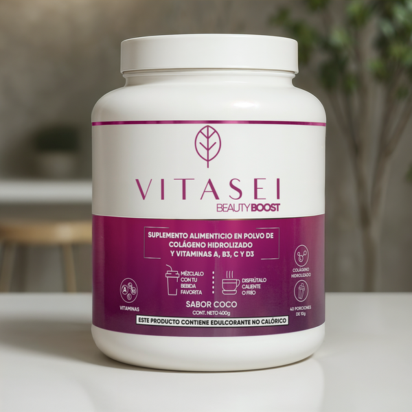 Colágeno Hidrolizado con Resveratrol y Vitamina C, Sabor Coco, Sin Azúcar