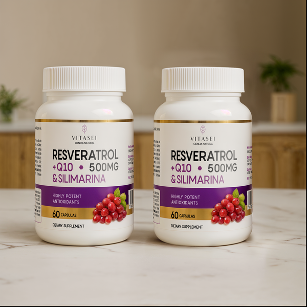 Kit x2 Resveratrol en cápsulas con Coenzima Q10 y Silimarina