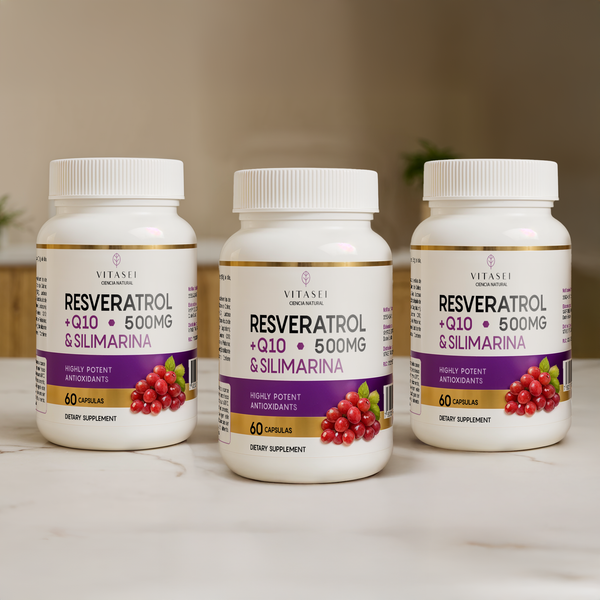Kit x3 Resveratrol en cápsulas con Coenzima Q10 y Silimarina